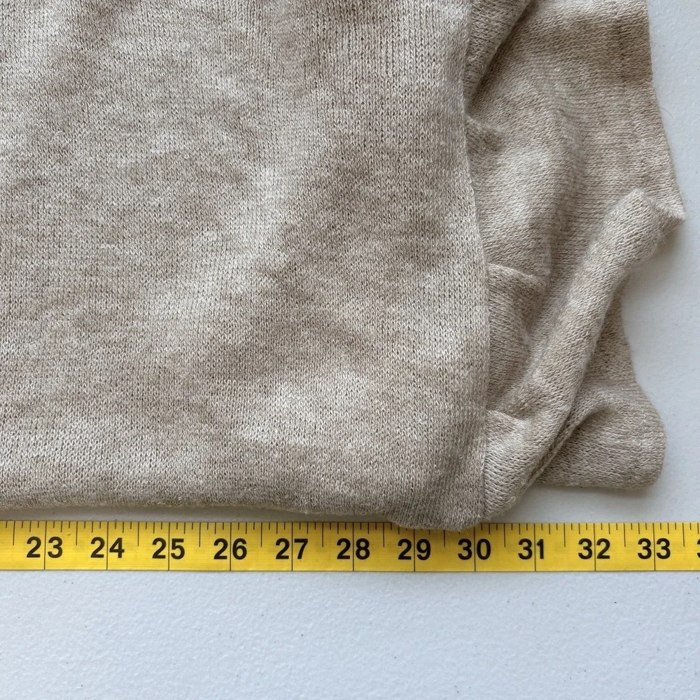 Do Everything In Love Sweater‎ One Size Poncho Ruffle Neutral Boho Minimalist - Picture 8 of 10